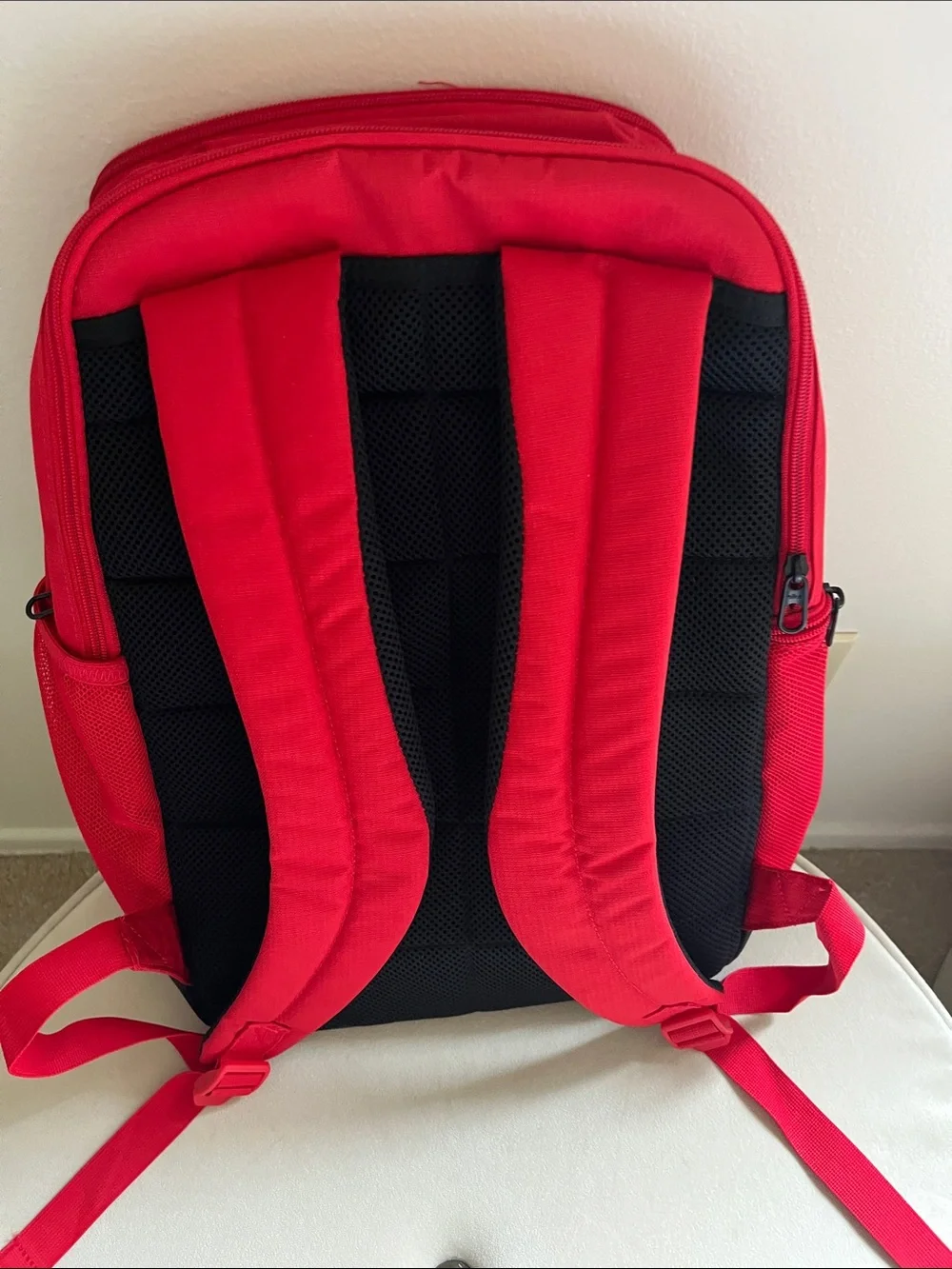 Nike Red and Black Backpack with White Swoosh